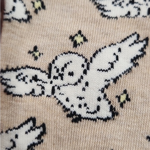 Harry Potter Accessories - Harry Potter Hedwig Socks - Womens or Mens NEW Wizardry Owl Tan White Trouser